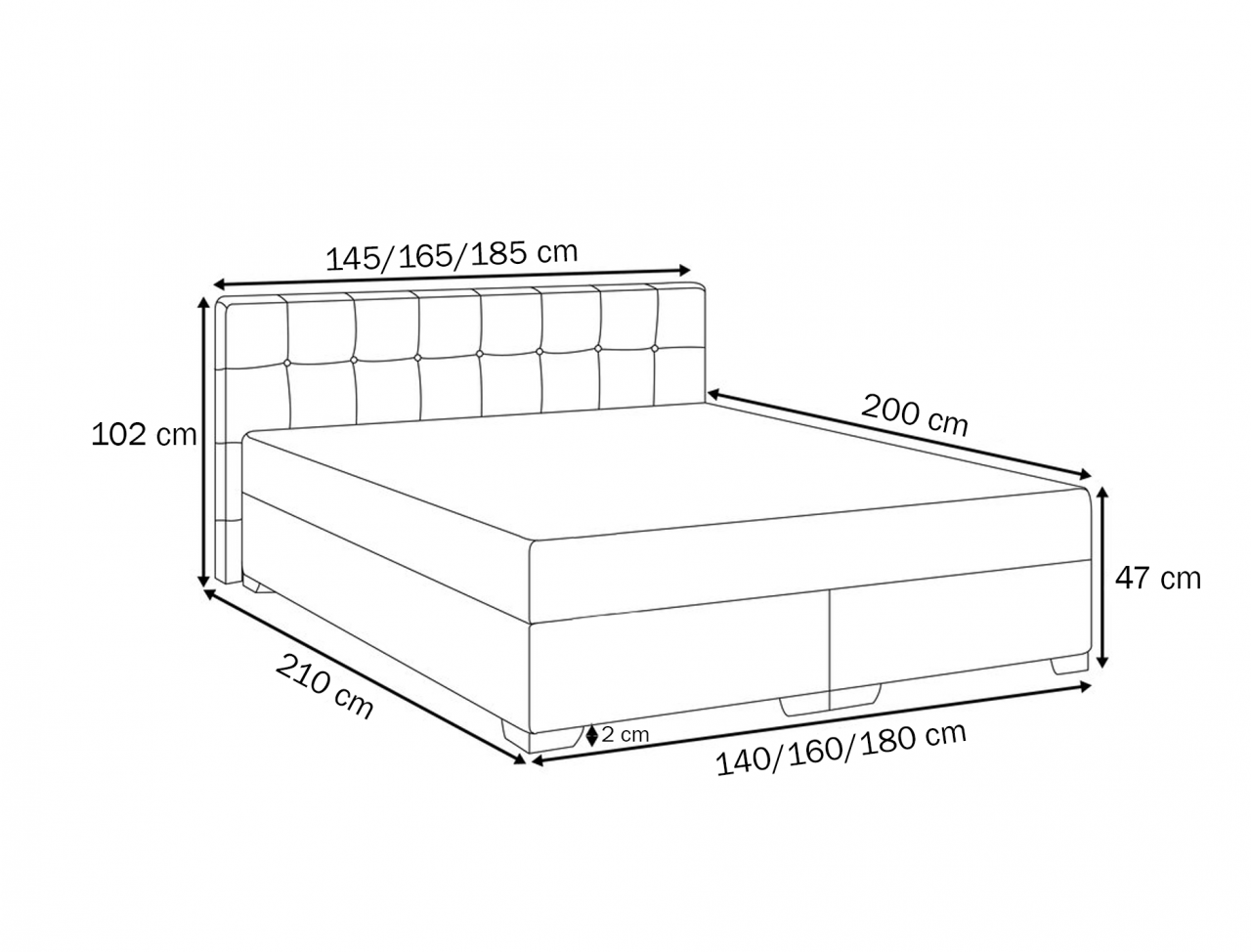 Akciós Lorenzo Boxspring ágy +ajándék fedőmatrac +ingyenes kiszállítás RR