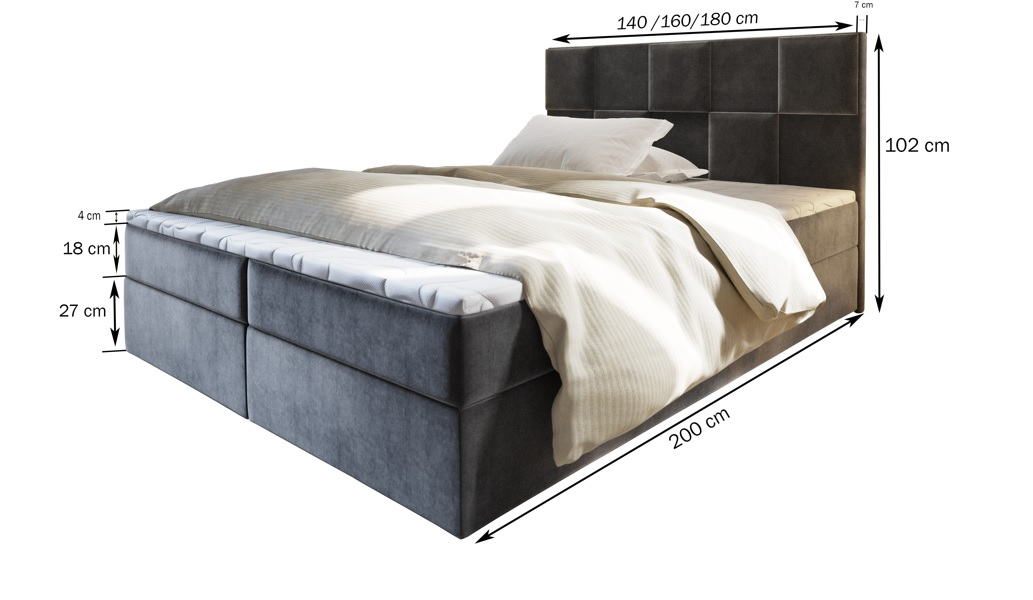 Akciós Prata boxspring ágy +ajándék fedőmatrac +ingyenes kiszállítás RR