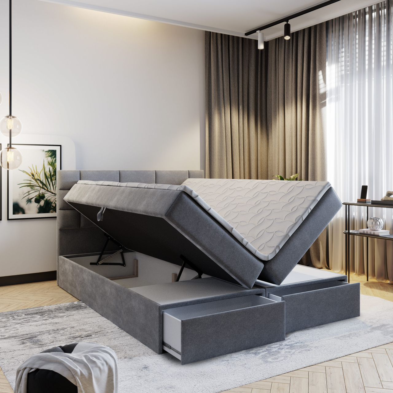 Akciós Arinos boxspring ágy +ajándék fedőmatrac RR