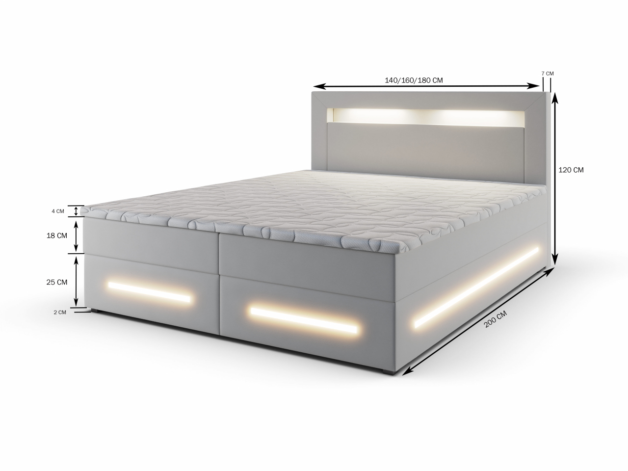 Akciós Manu boxspring ágy +ajándék fedőmatrac +ingyenes kiszállítás RR