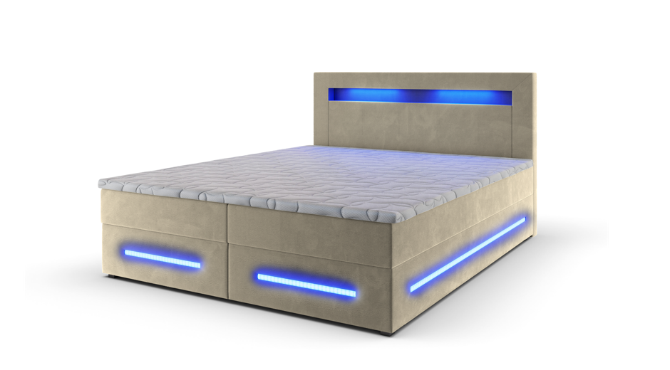 Akciós Manu boxspring ágy +ajándék fedőmatrac +ingyenes kiszállítás RR