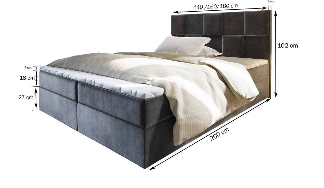 Akciós Prata boxspring ágy +ajándék fedőmatrac +ingyenes kiszállítás RR