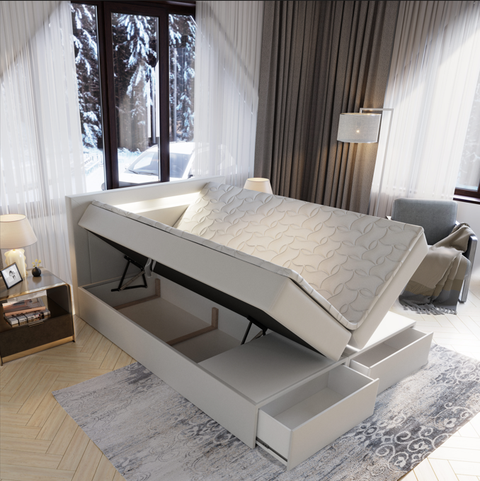 Akciós Land boxspring ágy +ajándék fedőmatrac +ingyenes kiszállítás RR