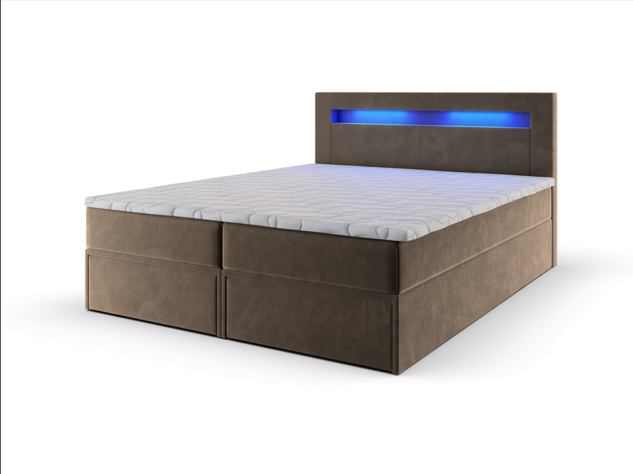 Akciós Land boxspring ágy +ajándék fedőmatrac +ingyenes kiszállítás RR