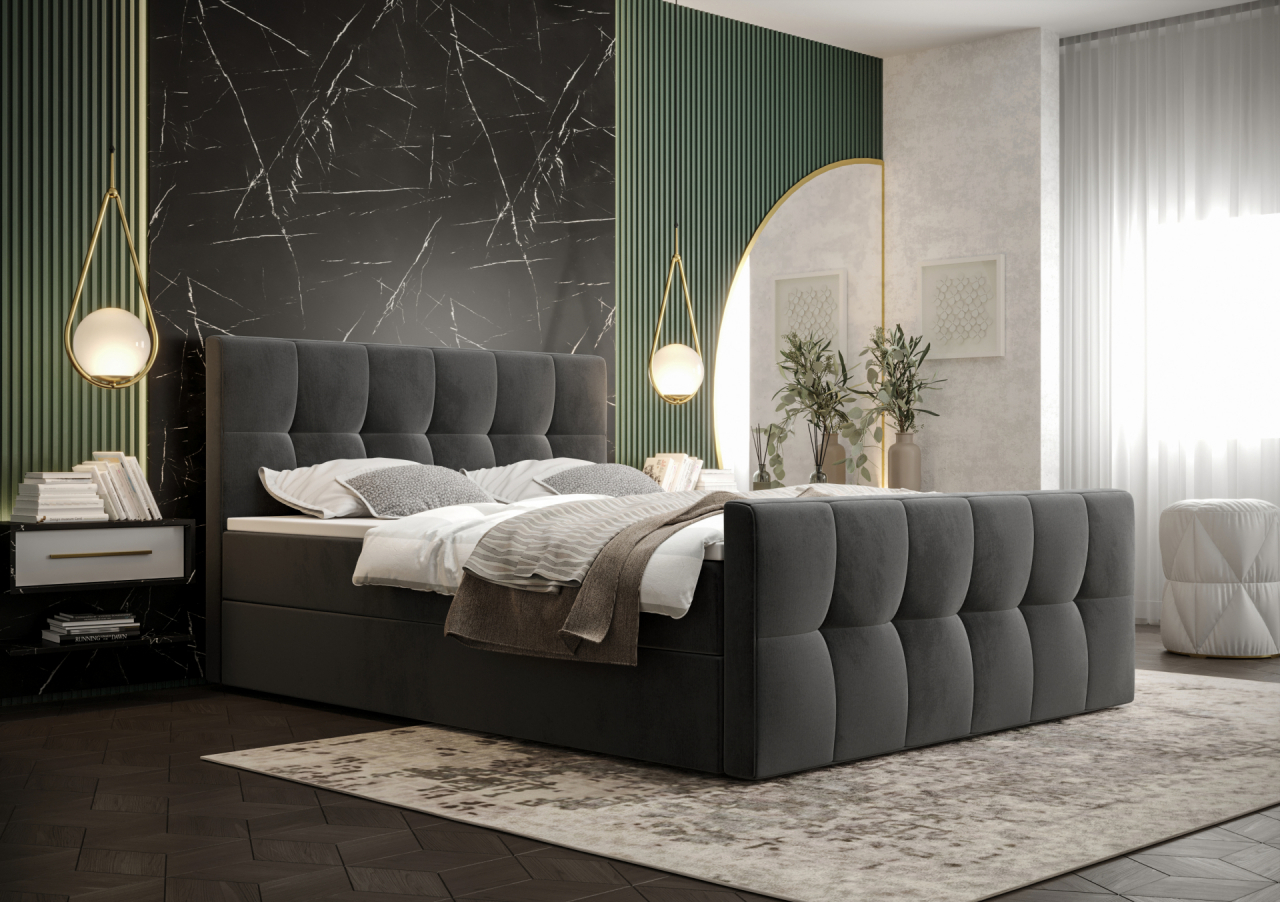 Akciós Manhattan boxspring ágy +ajándék fedőmatrac +ingyenes kiszállítás RR