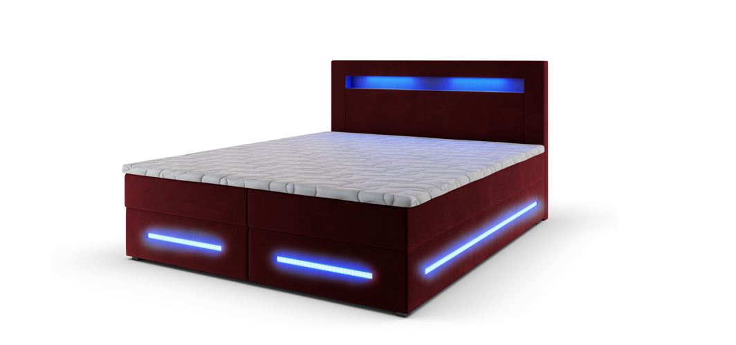 Akciós Manu boxspring ágy +ajándék fedőmatrac +ingyenes kiszállítás RR