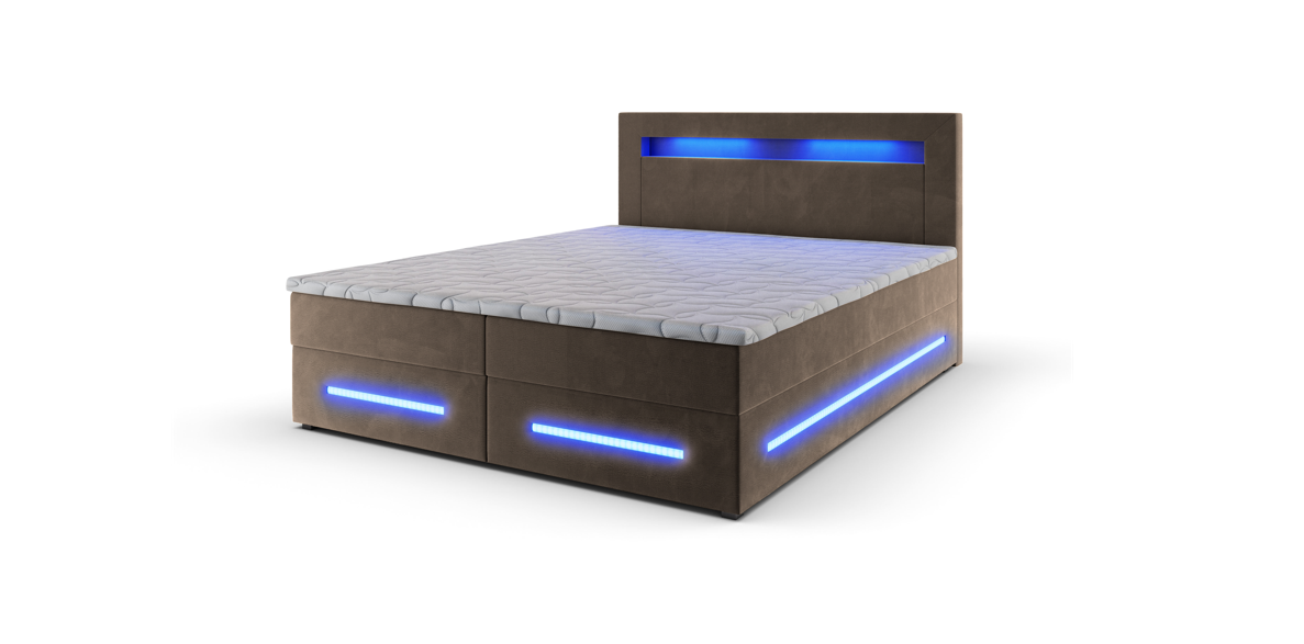 Akciós Manu boxspring ágy +ajándék fedőmatrac +ingyenes kiszállítás RR