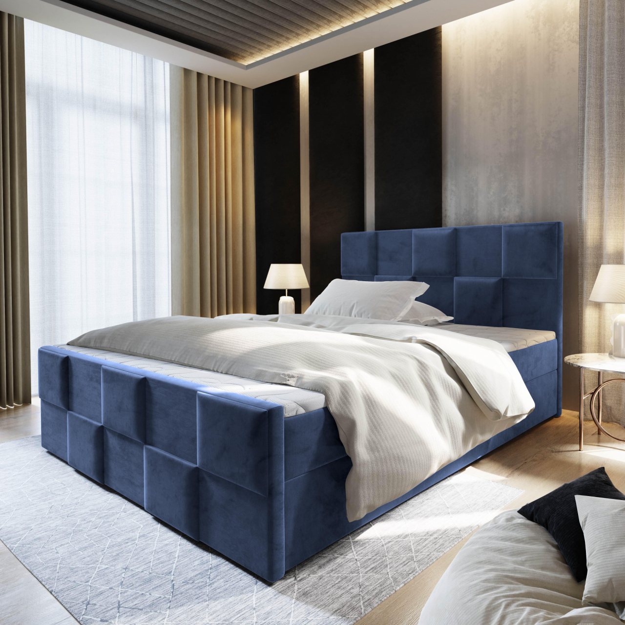 Akciós Mona boxspring ágy +ajándék fedőmatrac +ingyenes kiszállítás RR