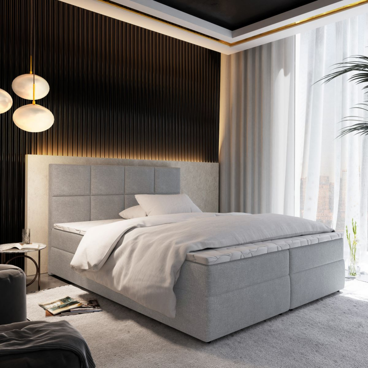 Akciós Léna boxspring ágy + ajándék fedőmatrac +ingyenes kiszállítás RR