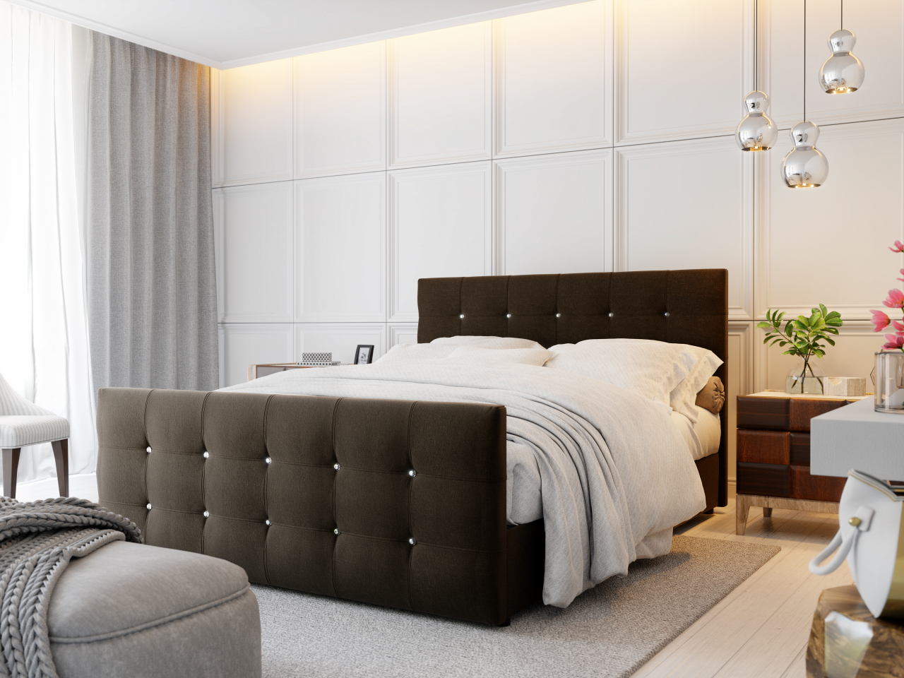 Kleo boxspring ágy +ajándék fedőmatrac