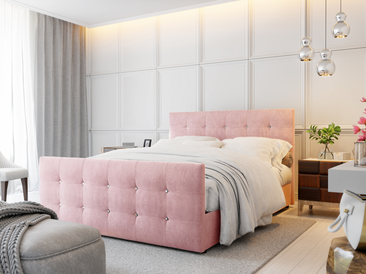 Kleo boxspring ágy +ajándék fedőmatrac
