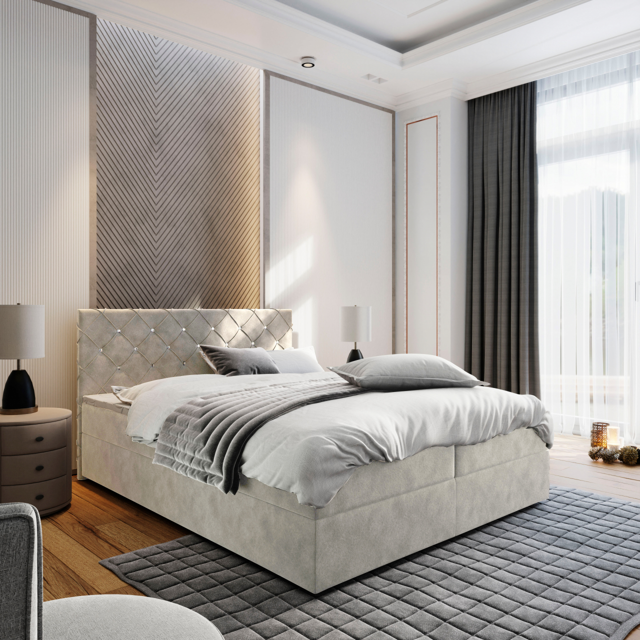 Akciós Riva boxspring ágy +ajándék fedőmatrac +ingyenes kiszállítás RR