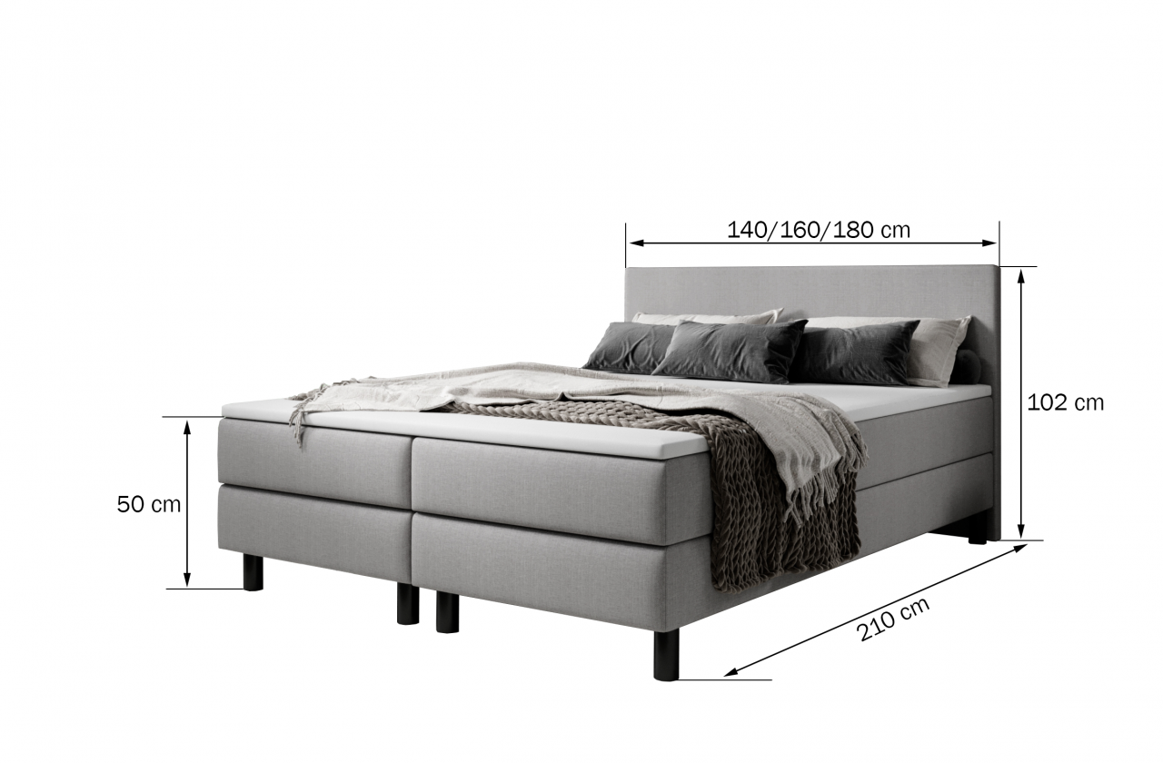 Akciós Bonito boxspring ágy + ajándék fedőmatrac RR 