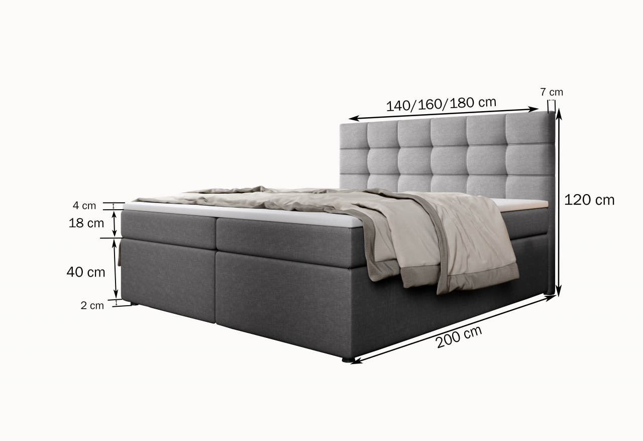 Akciós Palma boxspring ágy +ajándék fedőmatrac +ingyenes kiszállítás RR