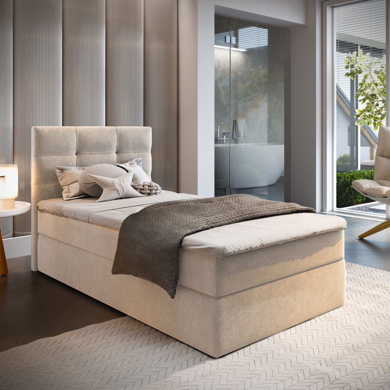 Akciós Glos boxspring heverő +ajándék fedőmatrac +ingyenes kiszállítás