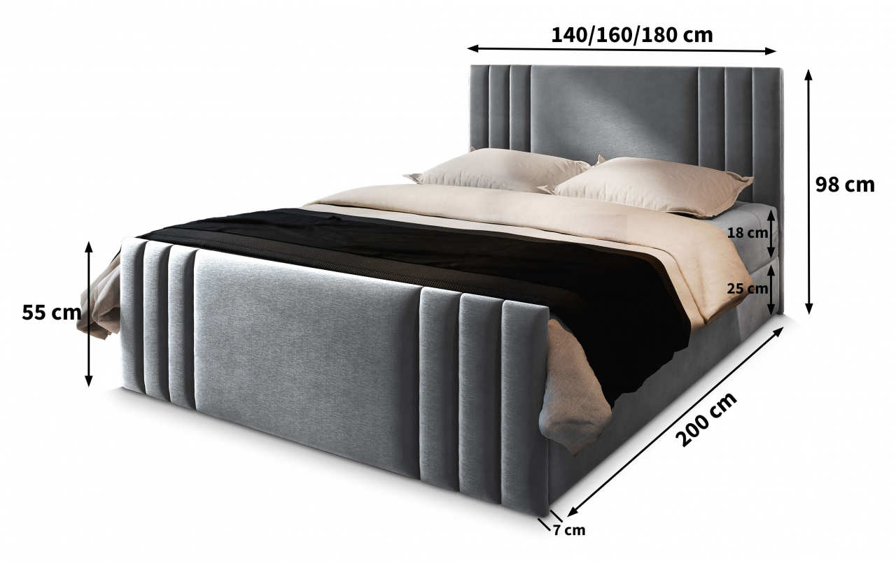Akciós Kanes boxspring ágy + ajándék fedőmatrac + ingyenes kiszállítás