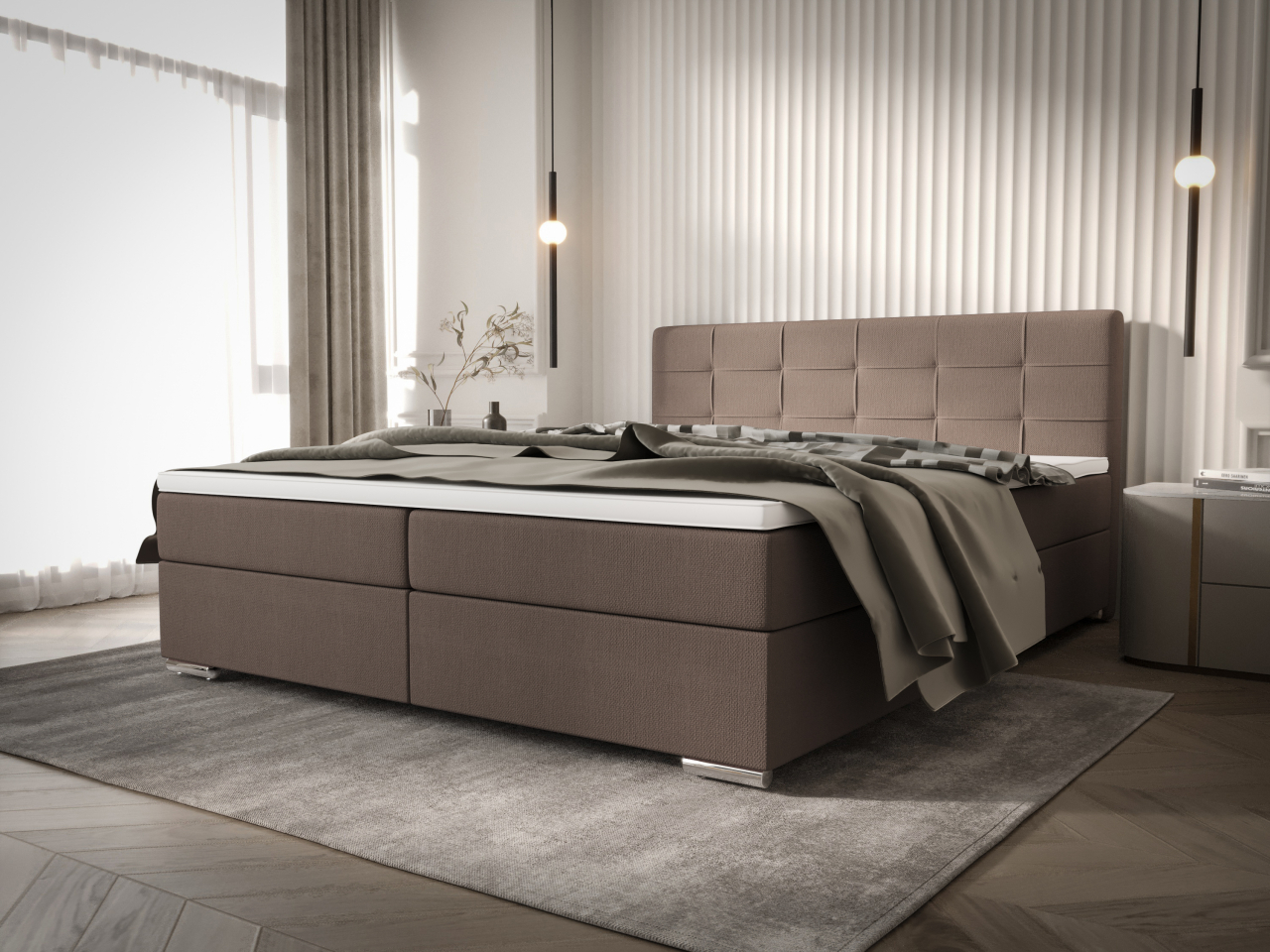 Akciós Zako1 boxspring ágy  +ajándék fedőmatrac +ingyenes kiszállítás