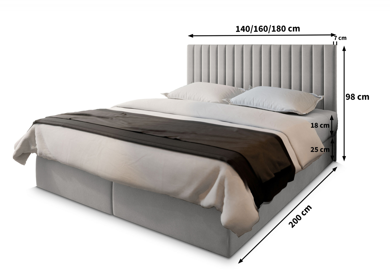 Akciós Bresel boxspring ágy +ajándék fedőmatrac +ingyenes kiszállítás RR
