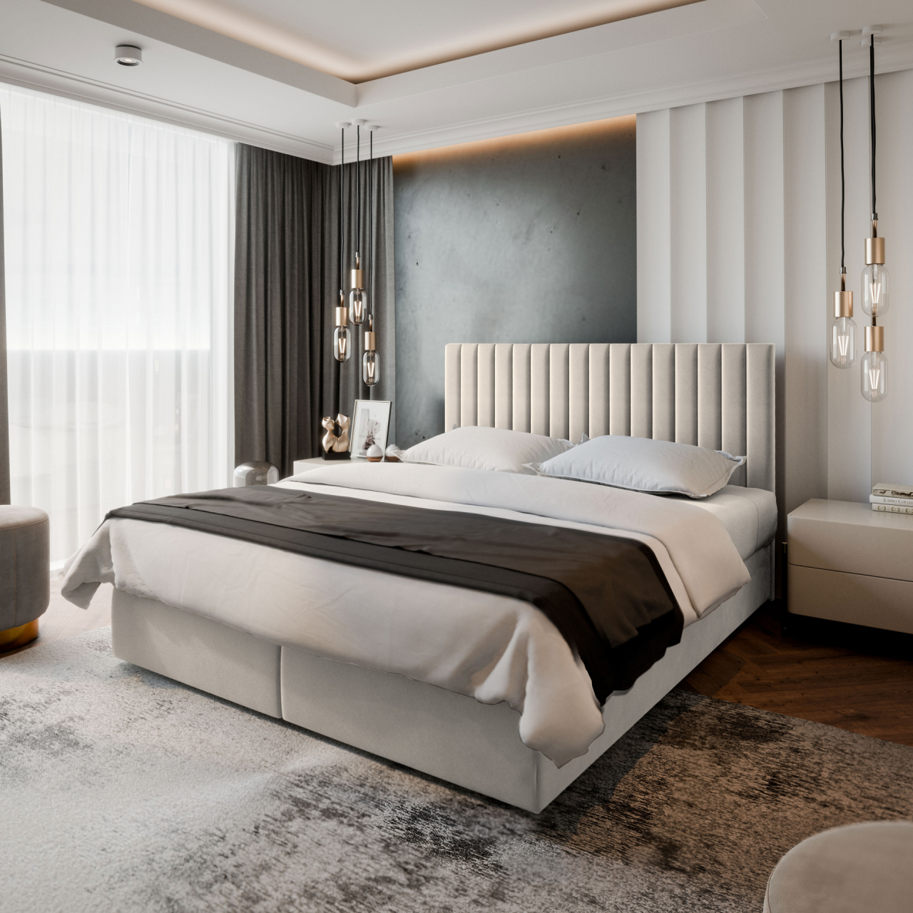 Akciós Bresel boxspring ágy +ajándék fedőmatrac +ingyenes kiszállítás RR