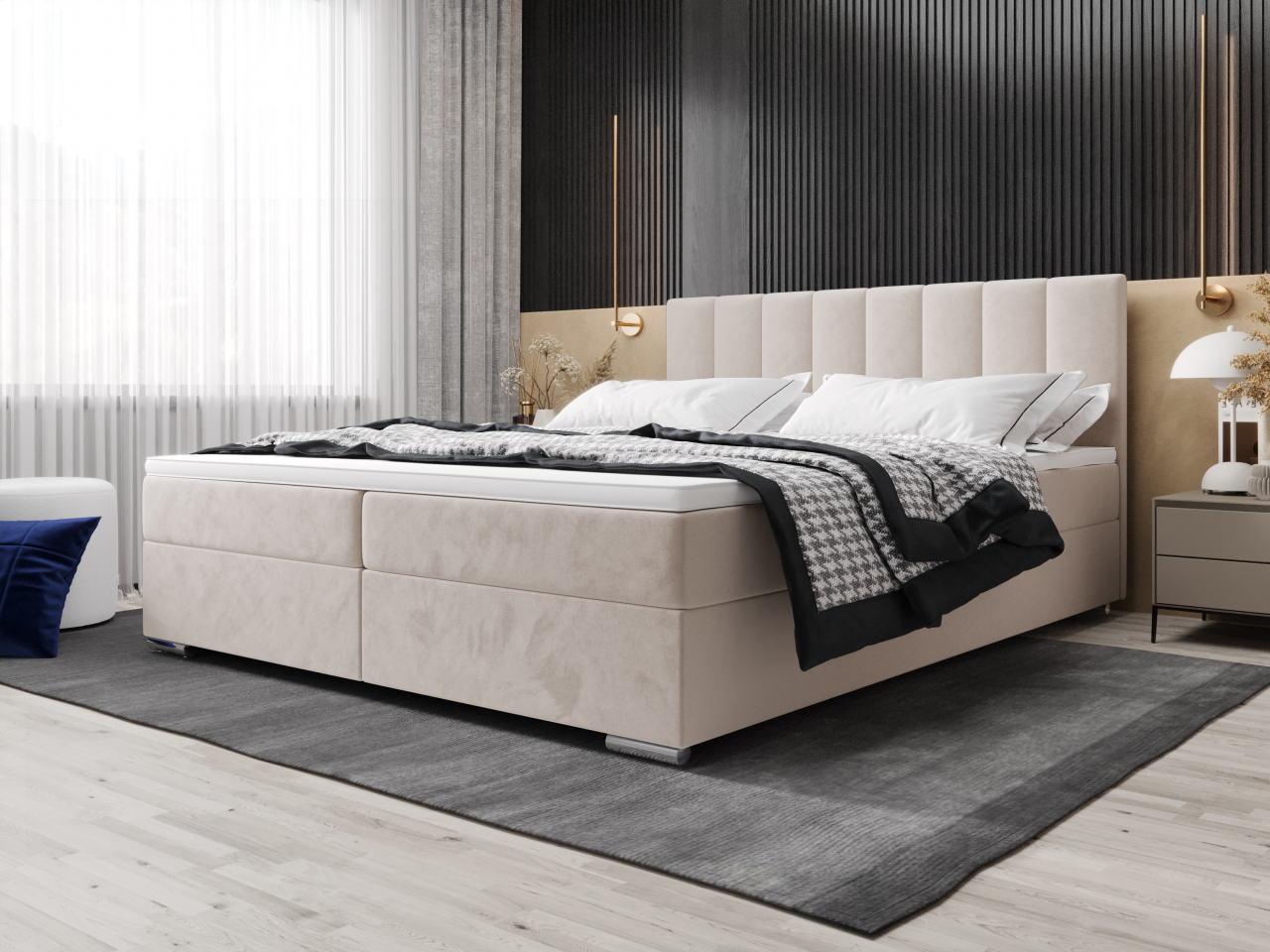 Akciós Zako2 boxspring ágy  +ajándék fedőmatrac +ingyenes kiszállítás