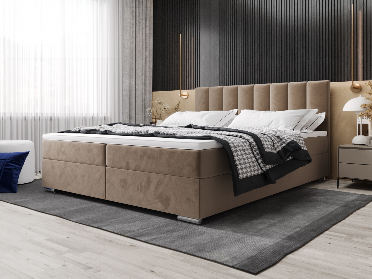 Akciós Zako2 boxspring ágy  +ajándék fedőmatrac +ingyenes kiszállítás