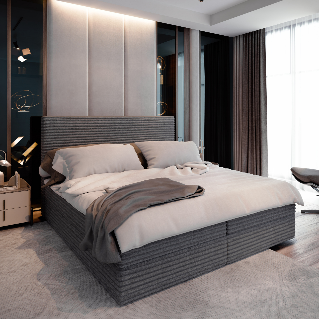 Akciós Piza boxspring ágy +ajándék fedőmatrac +ingyenes kiszállítás