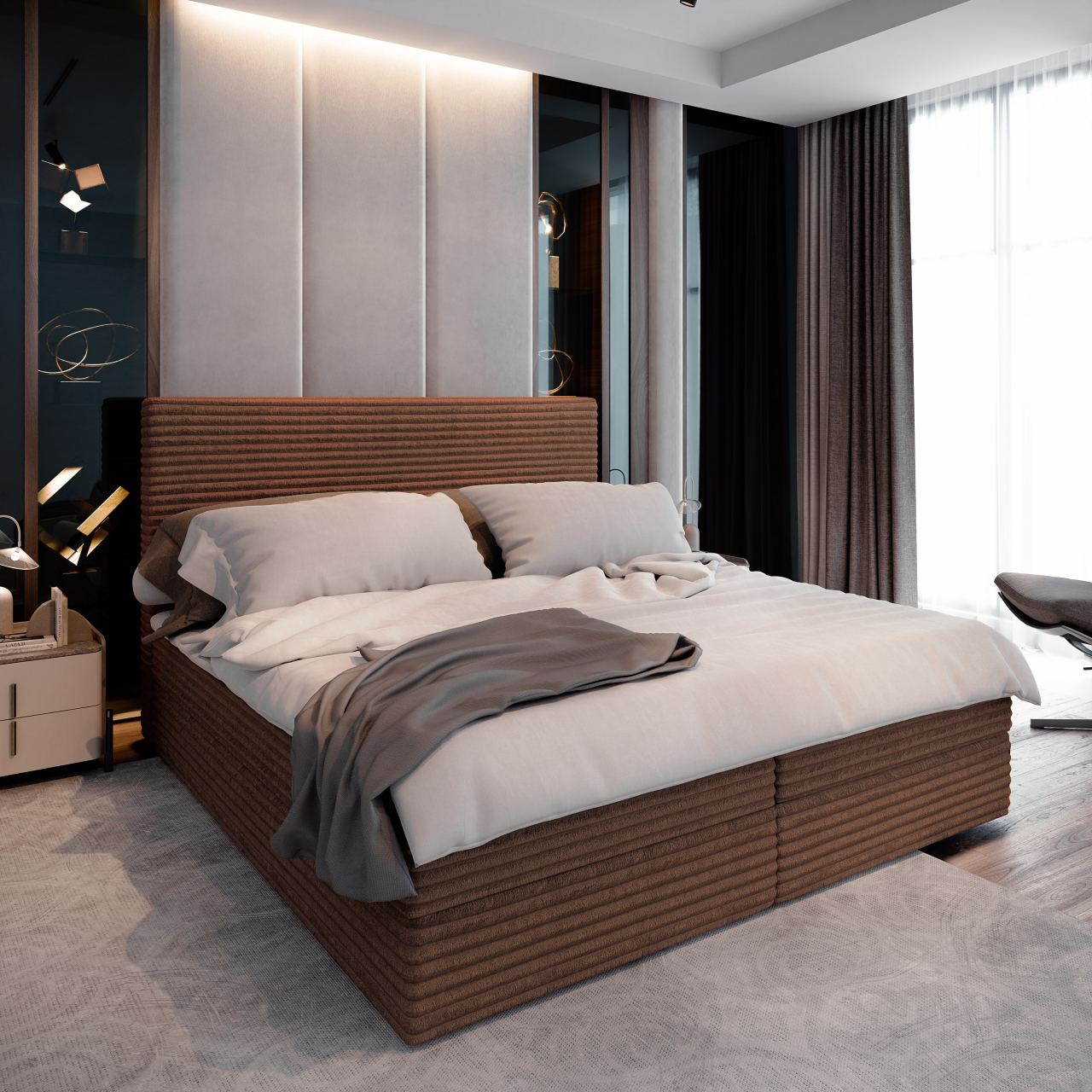 Akciós Piza boxspring ágy +ajándék fedőmatrac +ingyenes kiszállítás