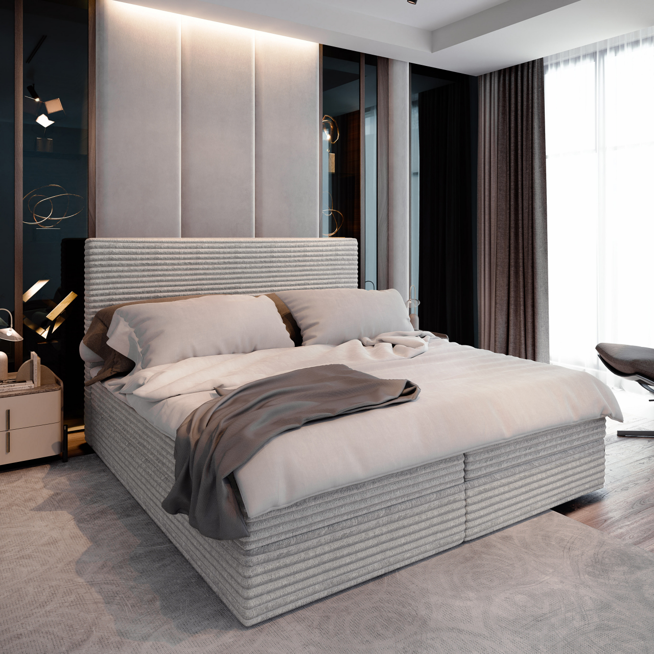 Akciós Piza boxspring ágy +ajándék fedőmatrac +ingyenes kiszállítás