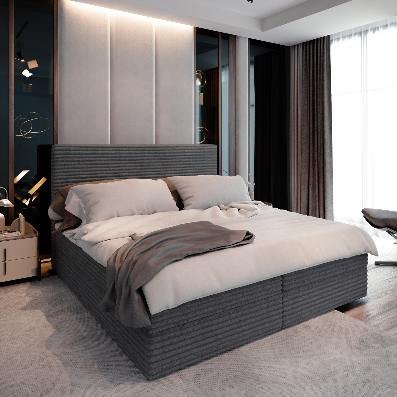 Akciós Piza boxspring ágy +ajándék fedőmatrac +ingyenes kiszállítás