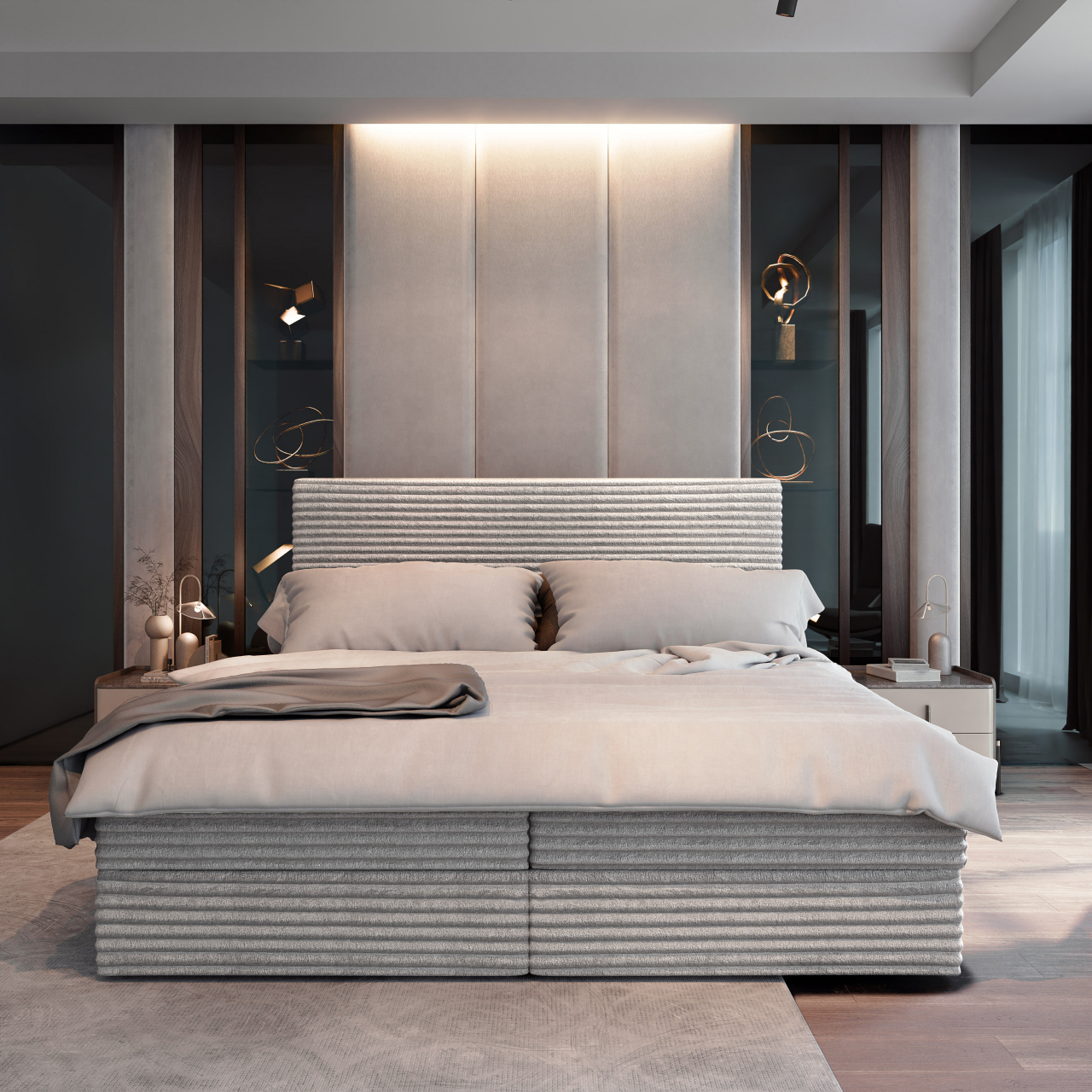 Akciós Piza boxspring ágy +ajándék fedőmatrac +ingyenes kiszállítás