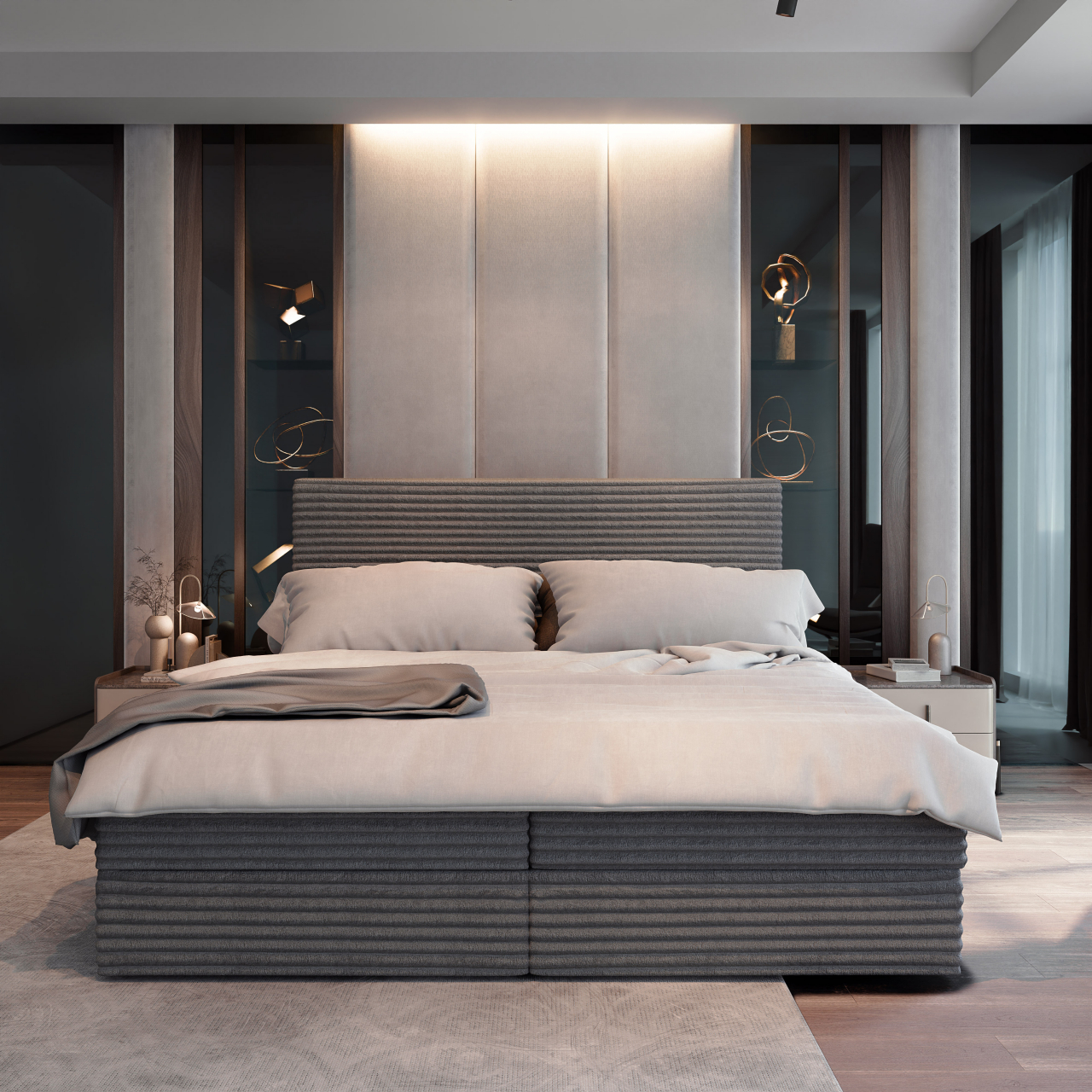 Akciós Piza boxspring ágy +ajándék fedőmatrac +ingyenes kiszállítás