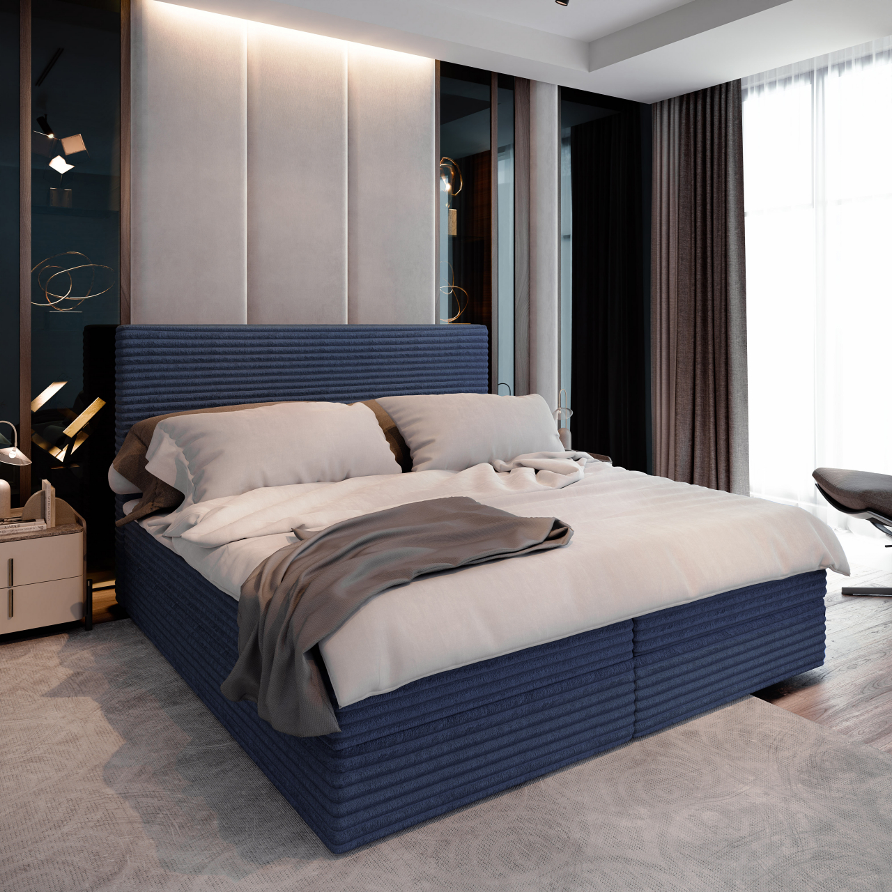 Akciós Piza boxspring ágy +ajándék fedőmatrac +ingyenes kiszállítás