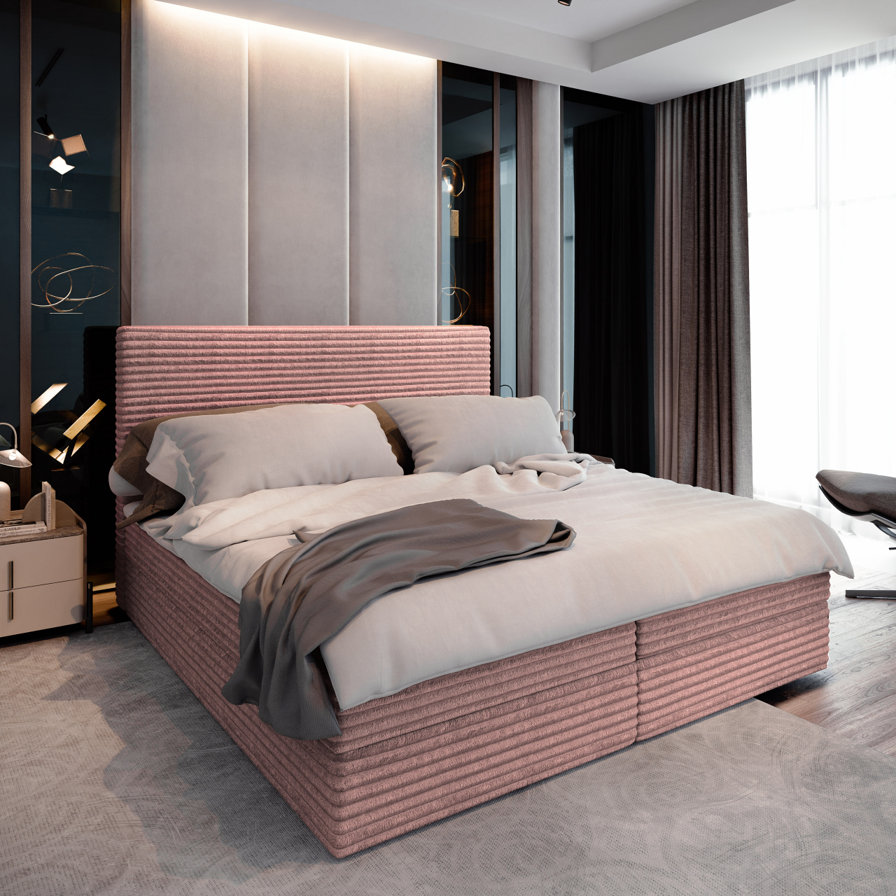 Akciós Piza boxspring ágy +ajándék fedőmatrac +ingyenes kiszállítás