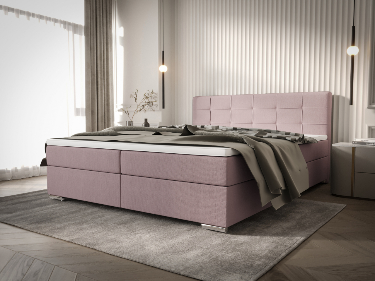 Akciós Zako1 boxspring ágy +ajándék fedőmatrac +ingyenes kiszállítás RR