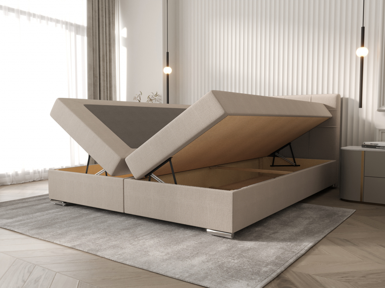 Akciós Zako1 boxspring ágy +ajándék fedőmatrac +ingyenes kiszállítás RR