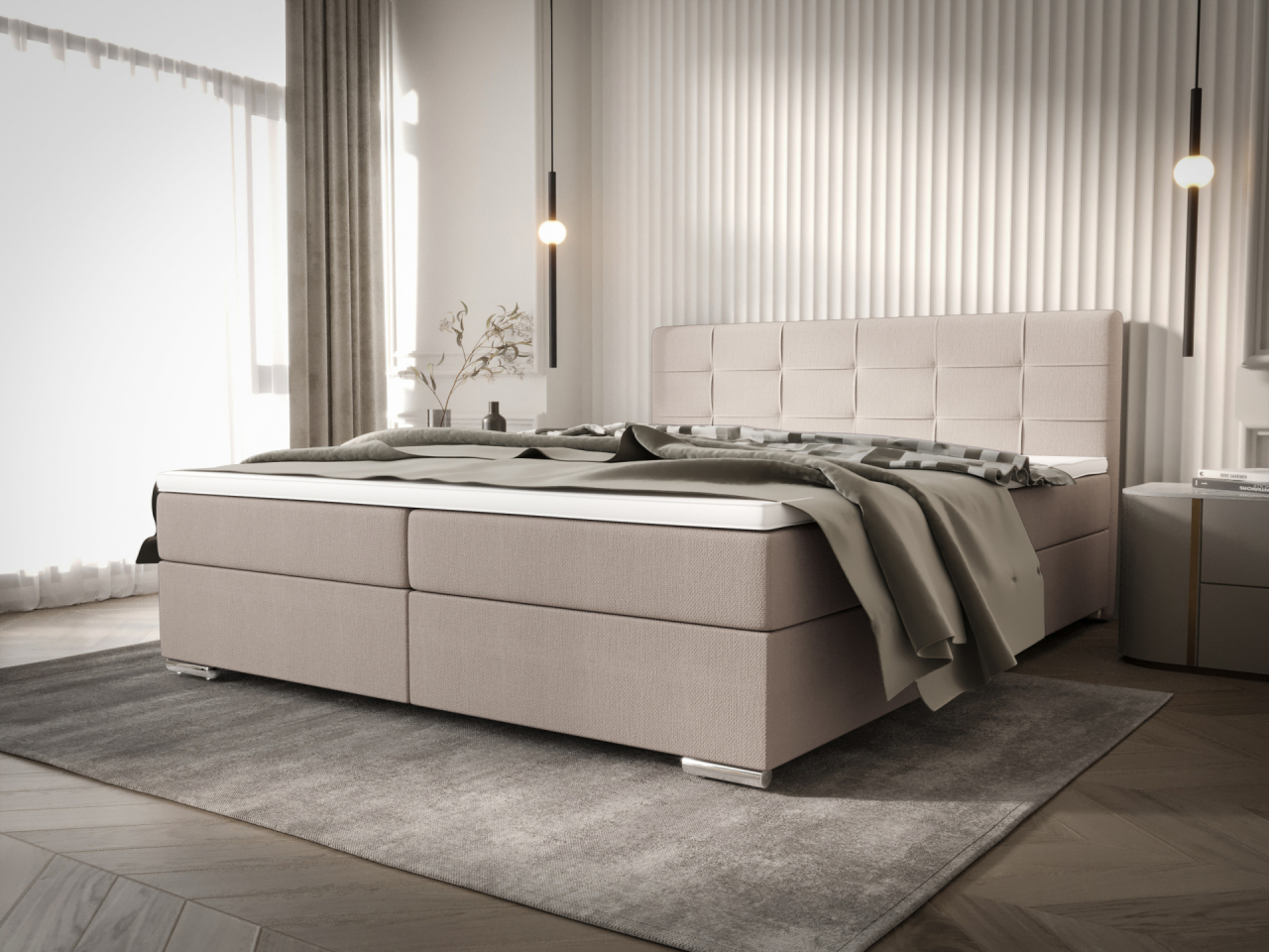 Akciós Zako1 boxspring ágy +ajándék fedőmatrac +ingyenes kiszállítás RR