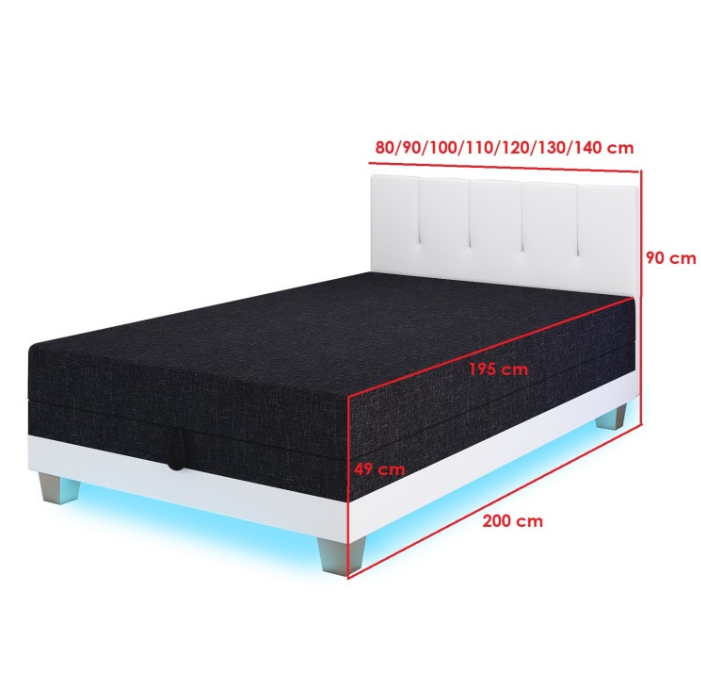Akciós Luiza 120 cm franciaágy +ingyenes kiszállítás RR