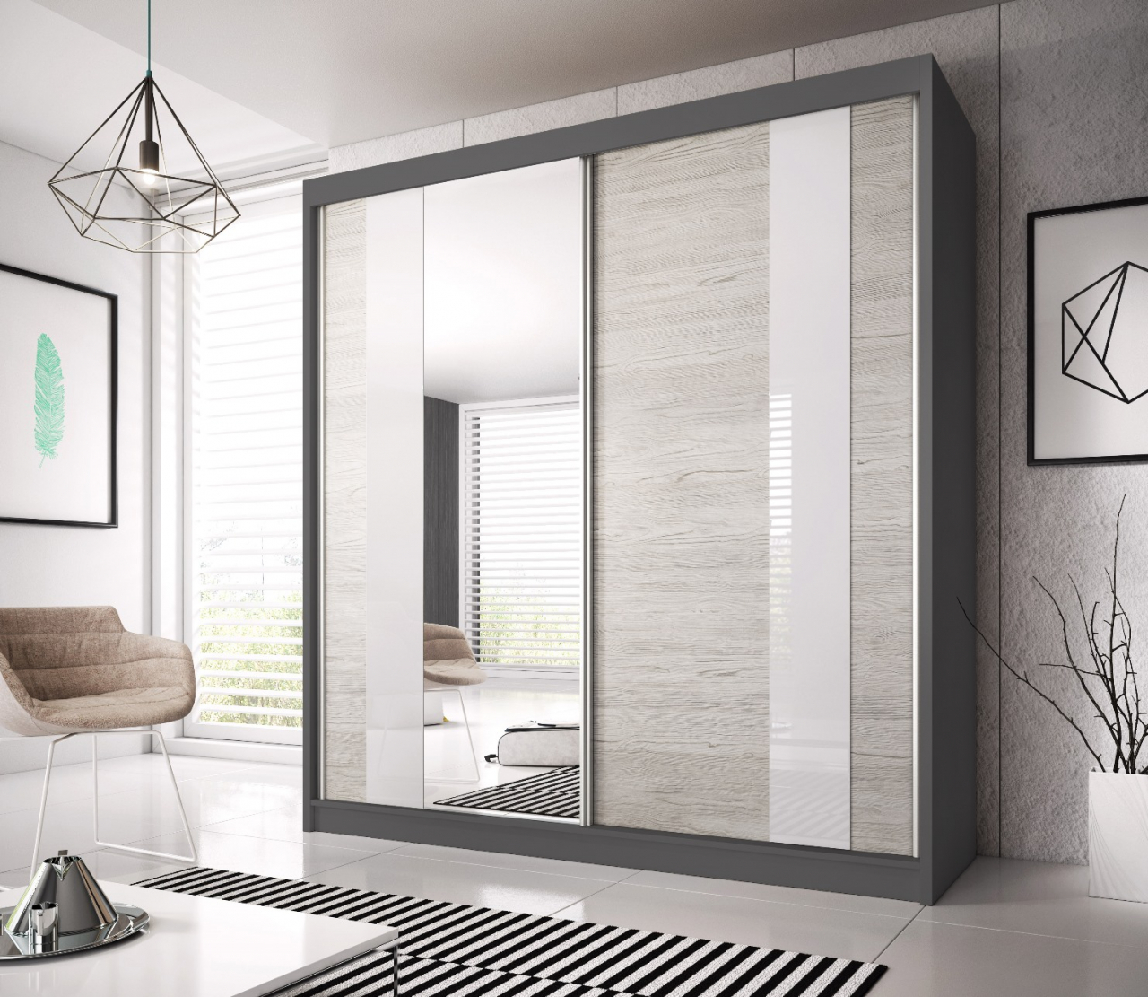 Akciós Multi32 183 cm  gardróbszekrény +ingyenes kiszállítás