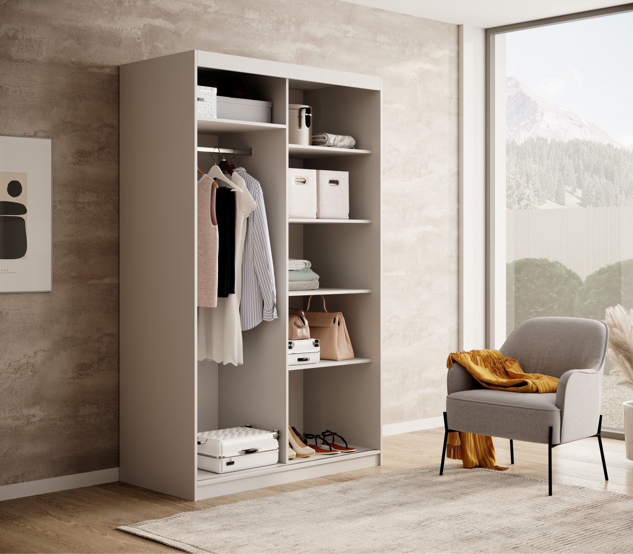 Akciós Delia 120 cm gardróbszekrény +ingyenes kiszállítás