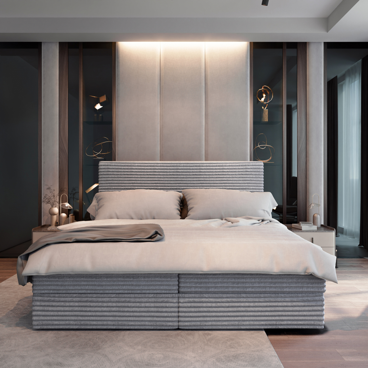 Akciós Piza boxspring ágy +ajándék fedőmatrac +ingyenes kiszállítás RR