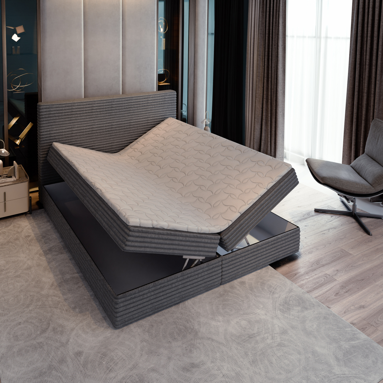 Akciós Piza boxspring ágy +ajándék fedőmatrac +ingyenes kiszállítás RR