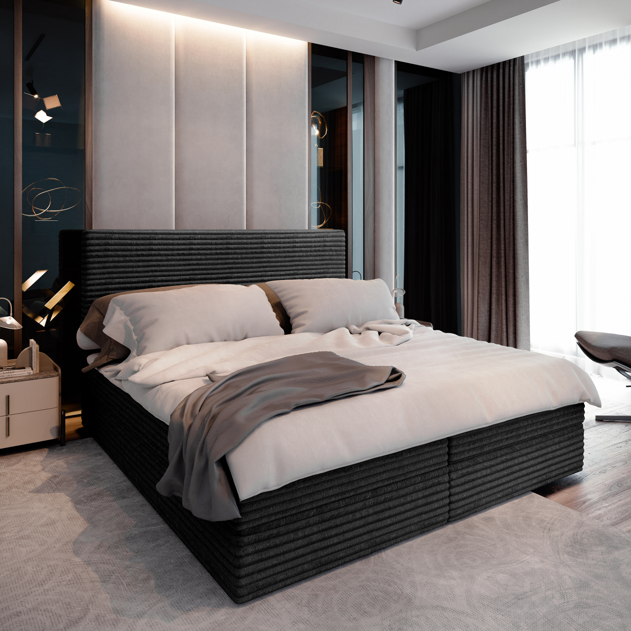 Akciós Piza boxspring ágy +ajándék fedőmatrac +ingyenes kiszállítás RR