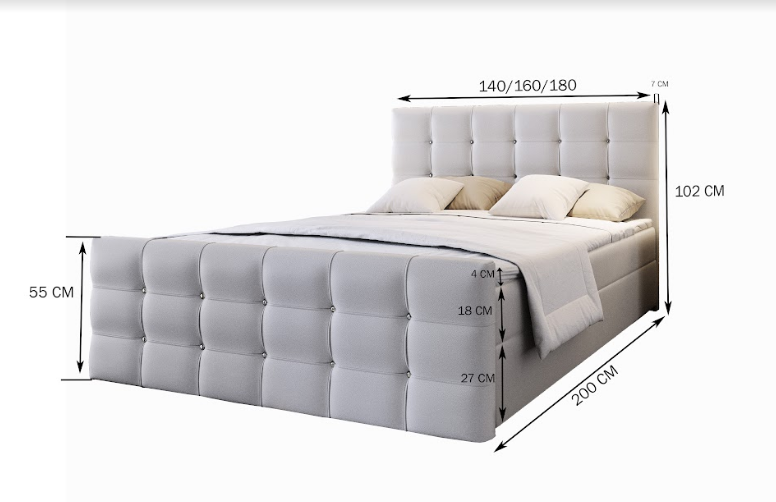 Akciós Slat boxspring ágy + ajándék fedőmatrac +ingyenes kiszállítás RR