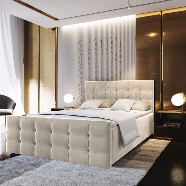 Akciós Slat boxspring ágy + ajándék fedőmatrac +ingyenes kiszállítás RR
