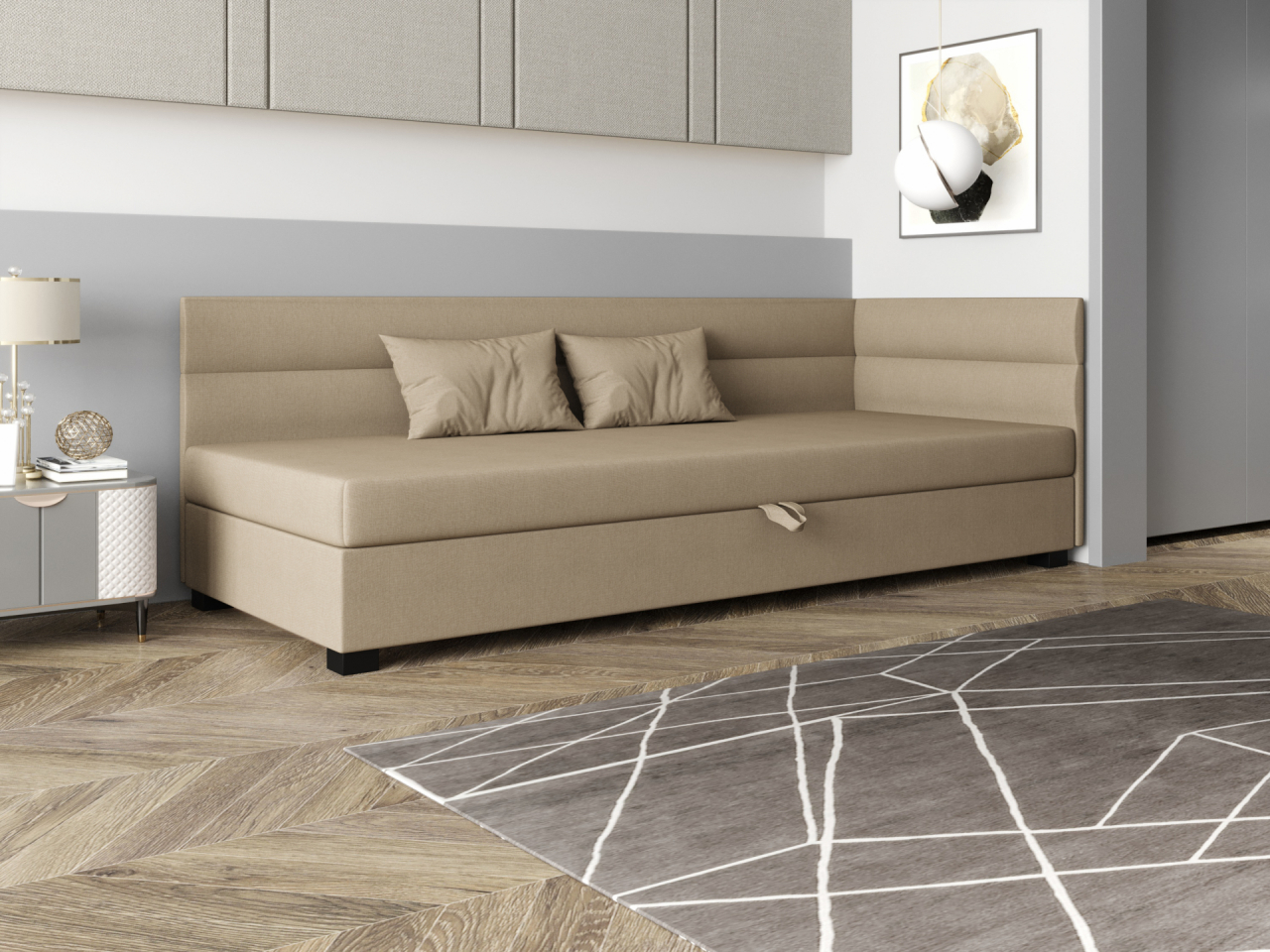 Akciós Marco Plus saroktámlás heverő +ingyenes kiszállítás RR