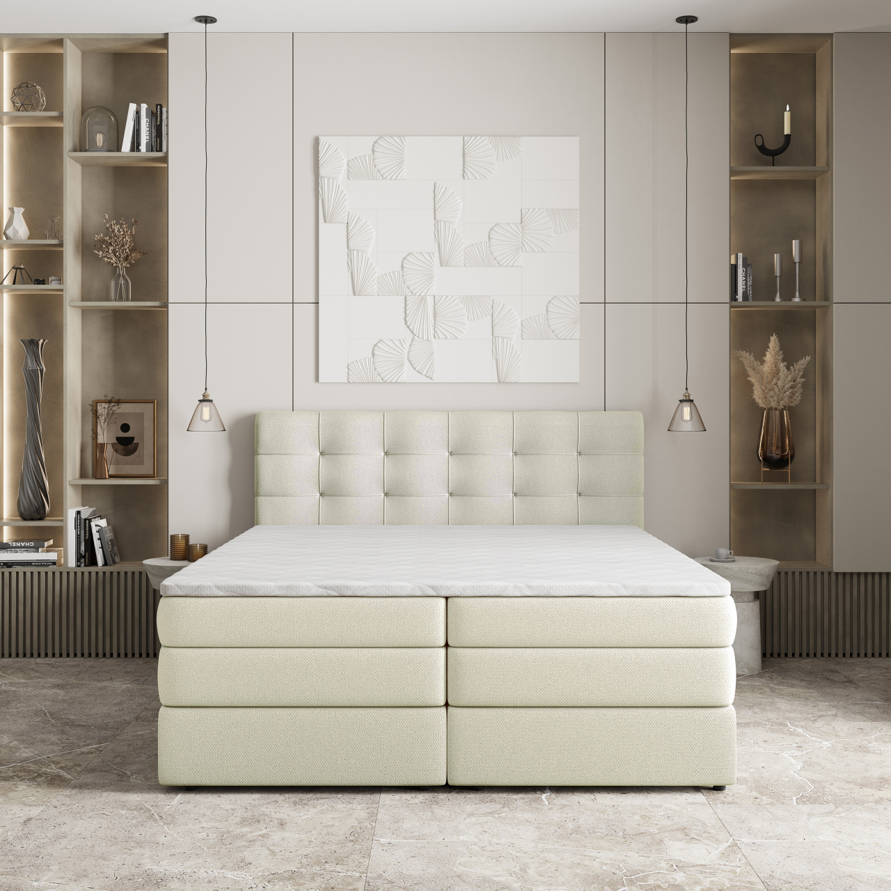 Akciós Arezi boxspring ágy +ajándék fedőmatrac +ingyenes kiszállítás