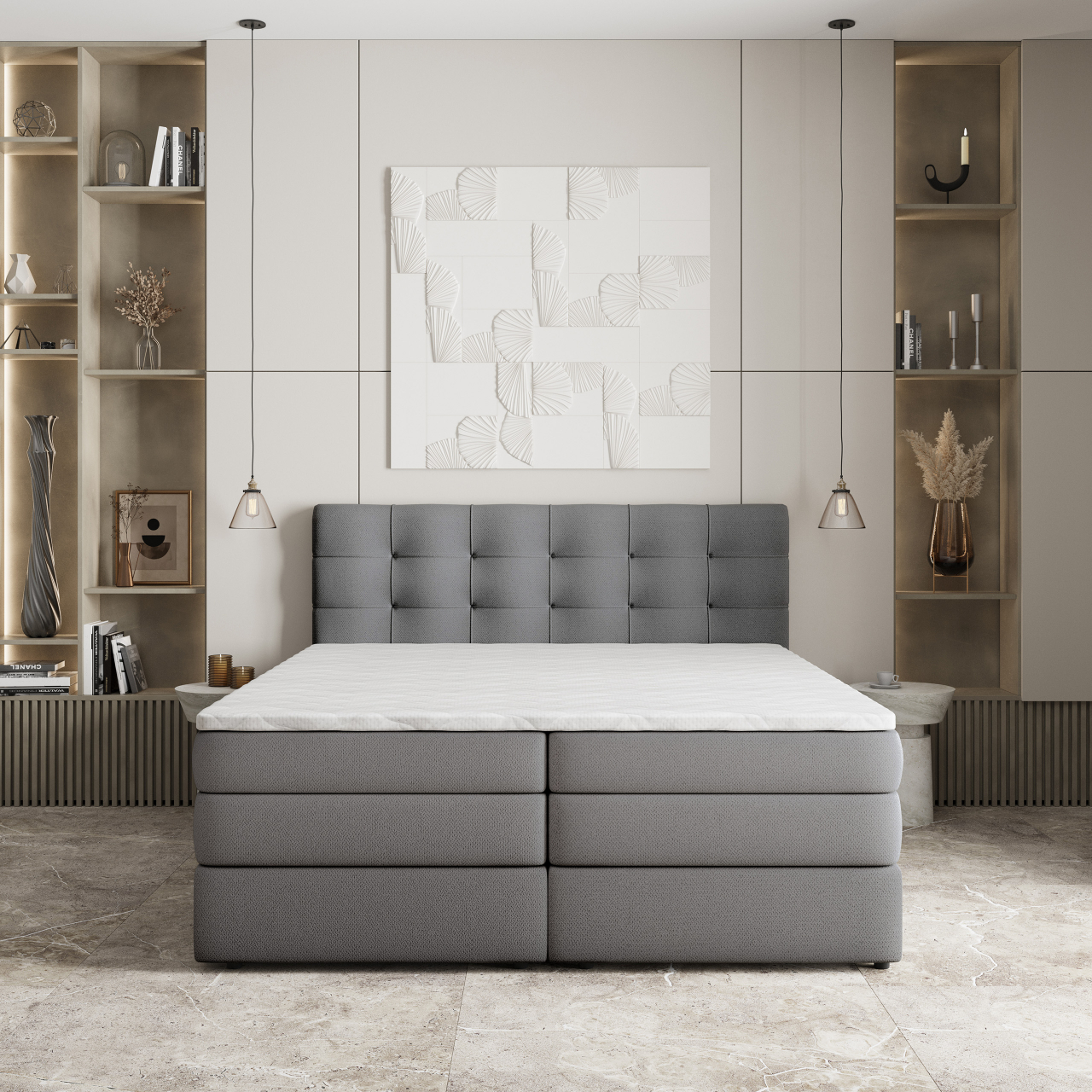 Akciós Arezi boxspring ágy +ajándék fedőmatrac +ingyenes kiszállítás