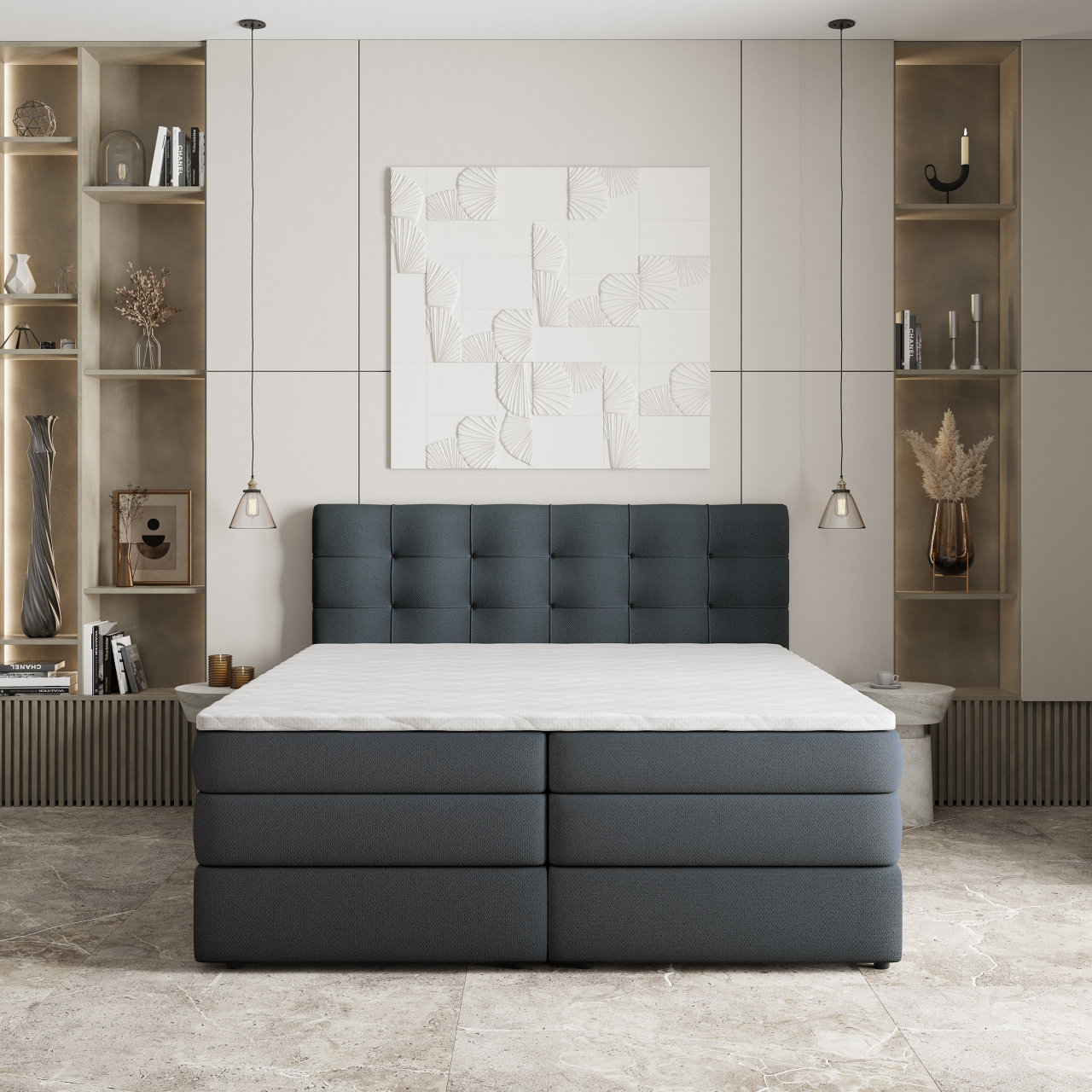 Akciós Arezi boxspring ágy +ajándék fedőmatrac +ingyenes kiszállítás