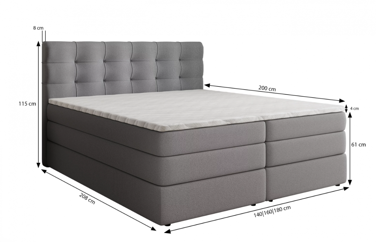 Akciós Arezi boxspring ágy +ajándék fedőmatrac +ingyenes kiszállítás