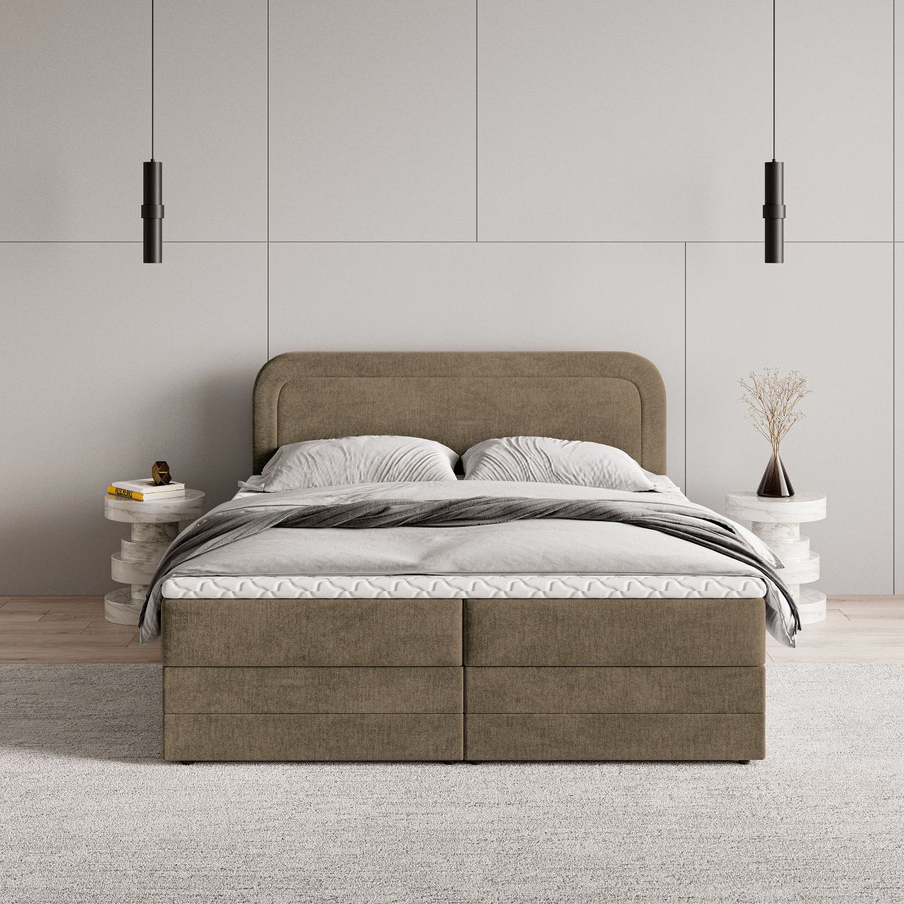 Akciós Armel boxspring ágy +ajándék fedőmatrac +ingyenes kiszállítás